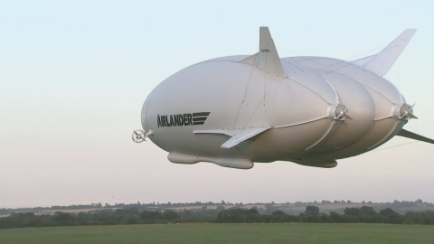 World's largest aircraft the Airlander takes first flight