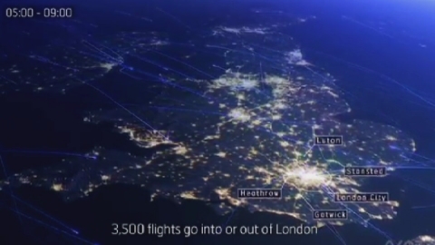Stunning timelapse video of the UK's air traffic control